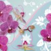 Pink Orchids Flowers Swirls(1208WM) - Image 2