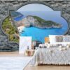 Greece Island Beach Window View(3483WM)