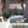 New York City Skyline 3D Modern View Concrete(3649WM)