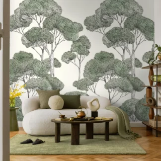 Metsamotiiviga fliistapeet Livingwalls The Wall 4 – roheline – 792166