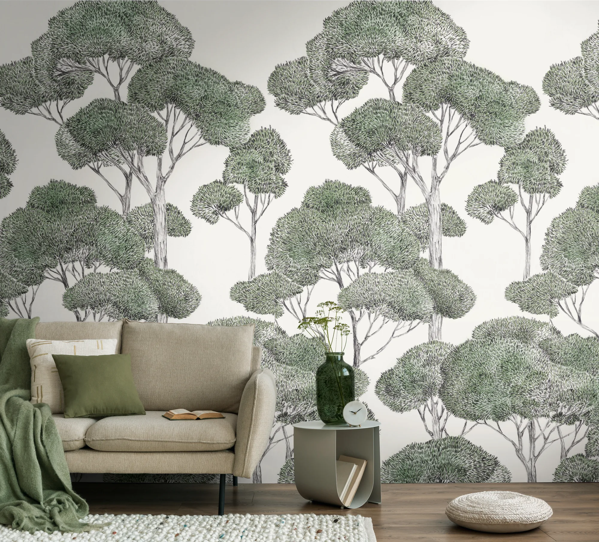 Metsamotiiviga fliistapeet Livingwalls The Wall 4 – roheline – 792166 - Image 3
