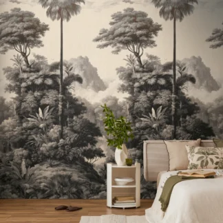 Metsamotiiviga fliistapeet Livingwalls The Wall 4 – kreemikas – 792169