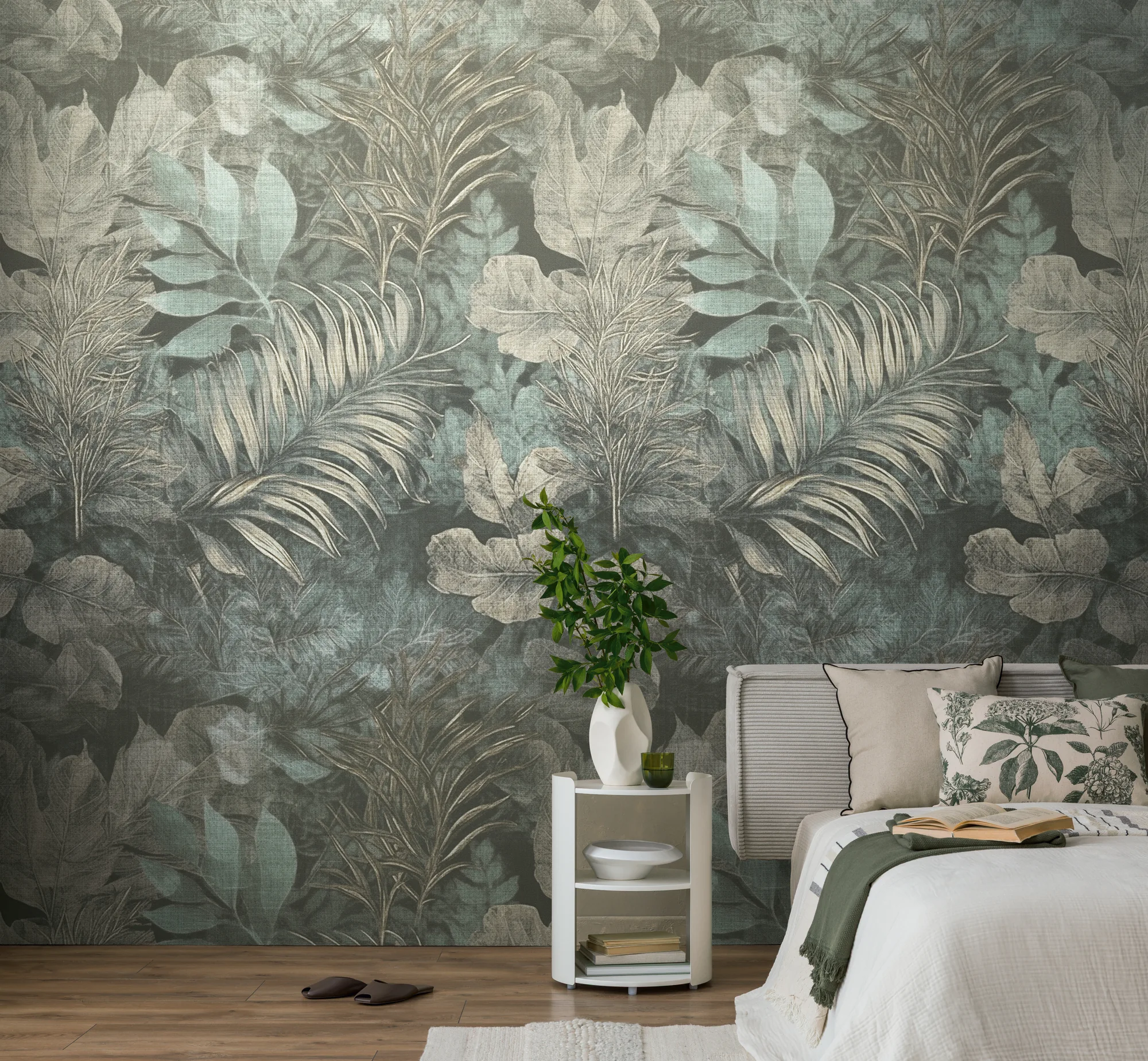Troopilise lehemustriga fliistapeet Livingwalls The Wall 4 – sinine – 792233 - Image 3
