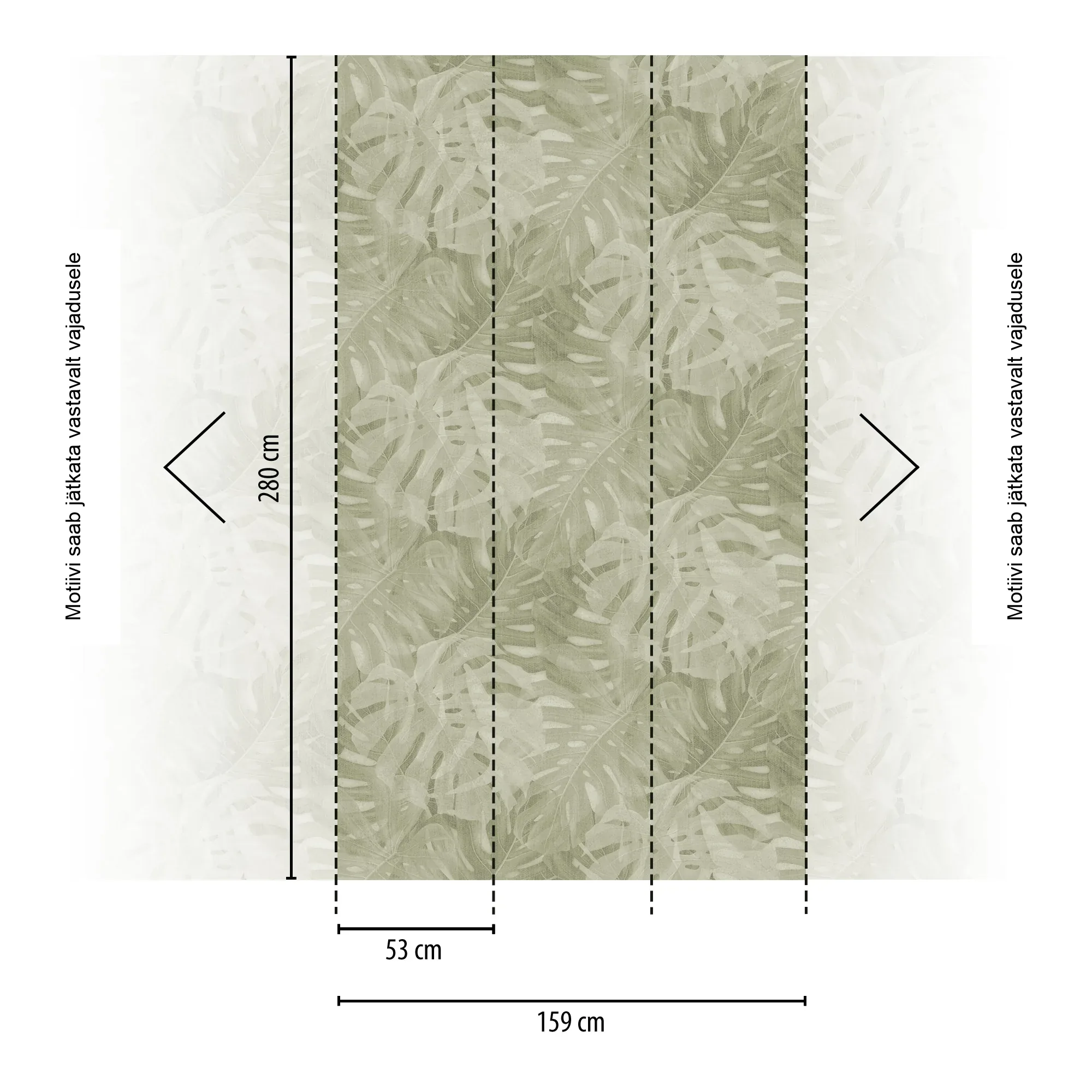 Troopilise lehemustriga fliistapeet Livingwalls The Wall 4 – roheline – 792494 - Image 2