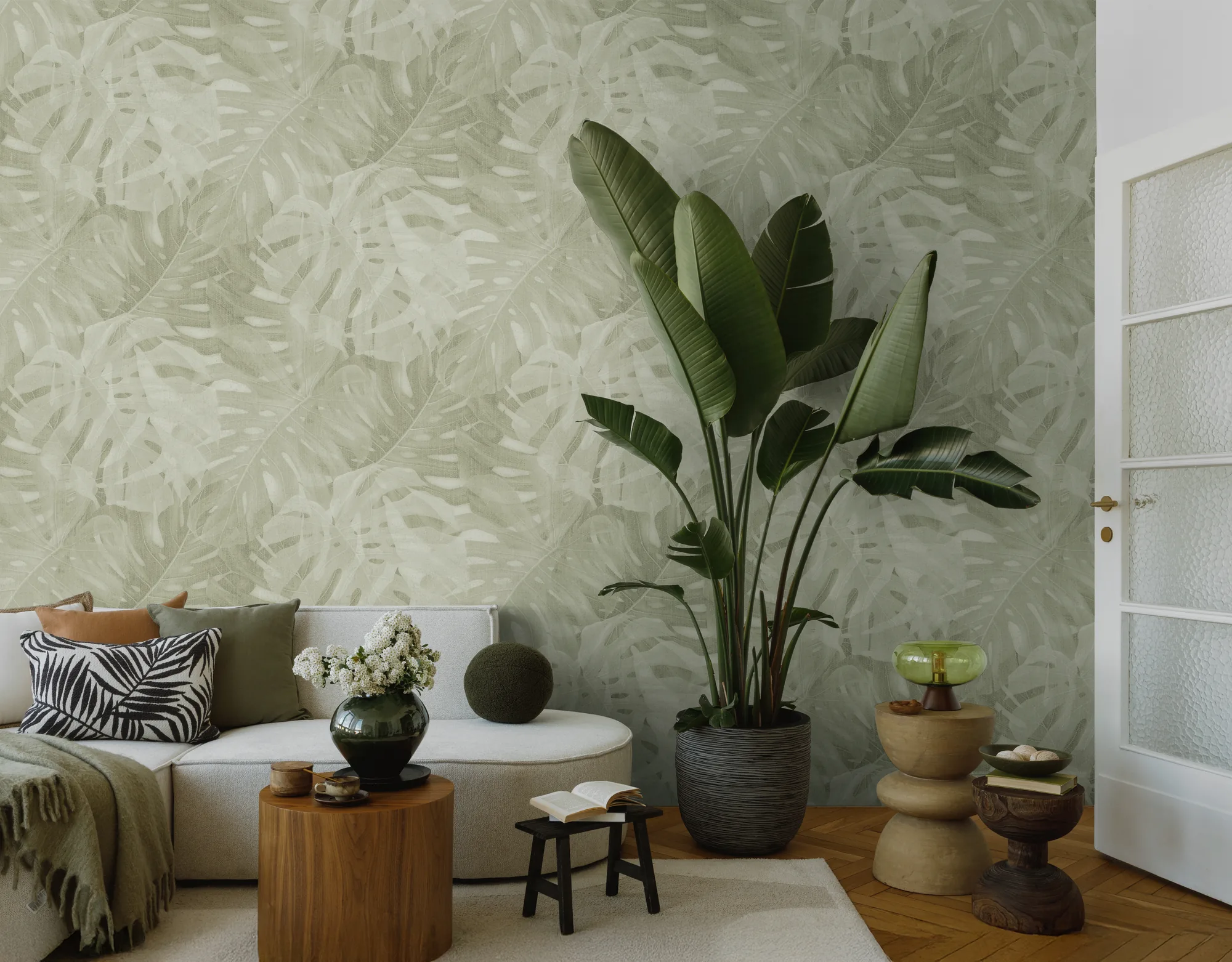 Troopilise lehemustriga fliistapeet Livingwalls The Wall 4 – roheline – 792494 - Image 3